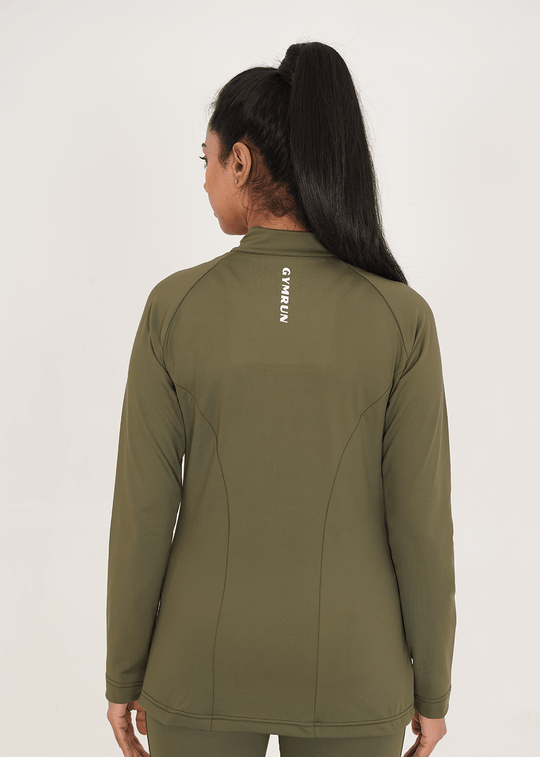 Ladies Compression Zipper - Olive