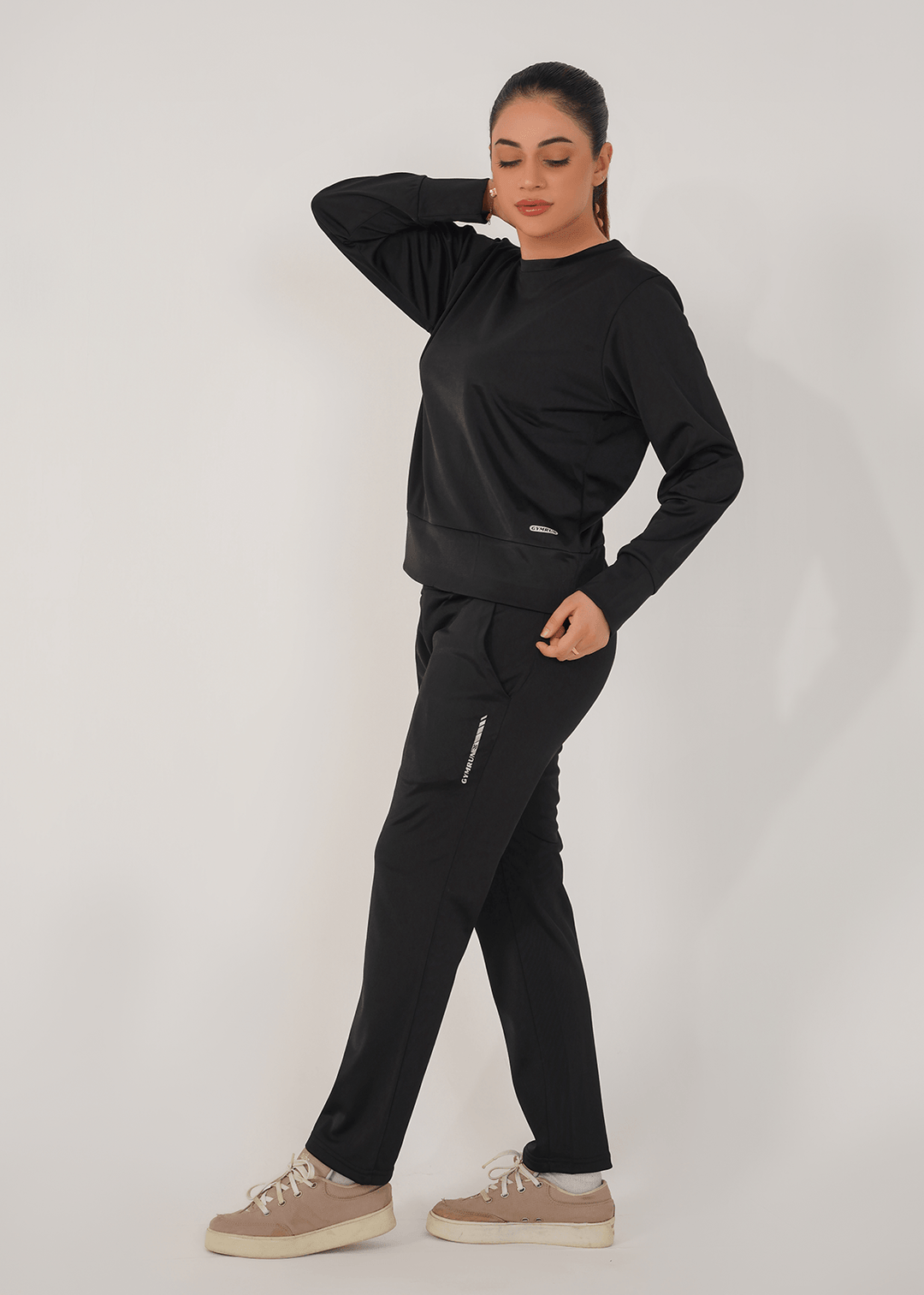 Motion Tricot Cropped Top - Black