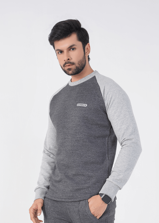 Rhythm Crew Sweat shirt - Charcoal/Heather Grey