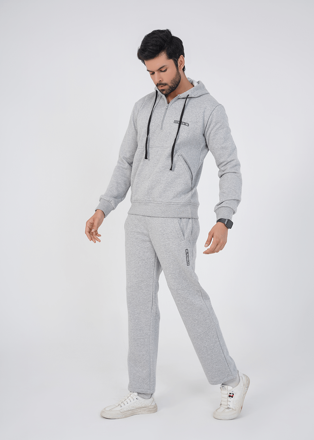 Crest Track Suit - Heather Grey