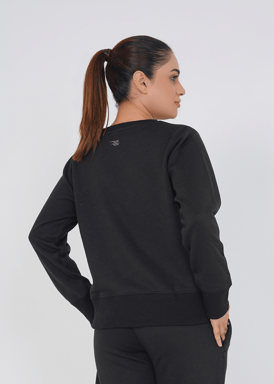 Supreme Round Neck Sweat Shirt - Black