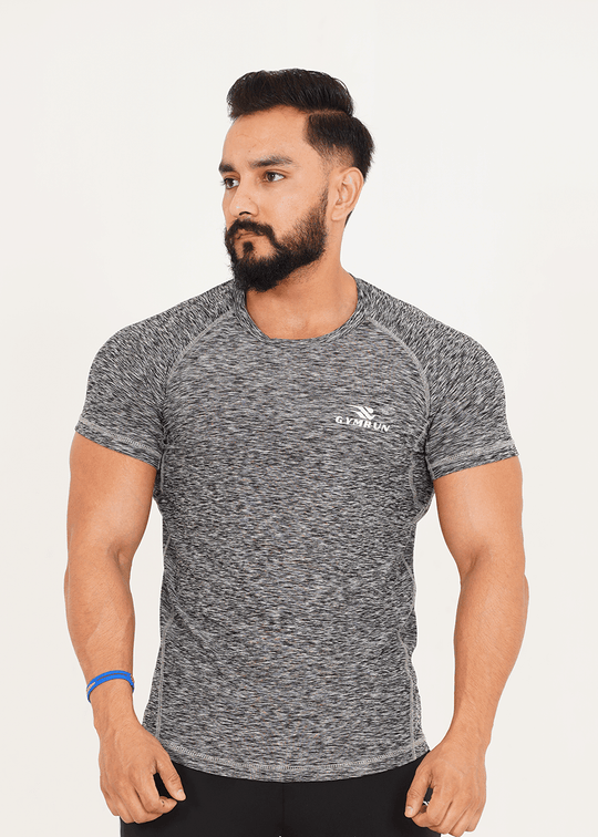 Ultimate Compression Shirt - Black Grey Milange