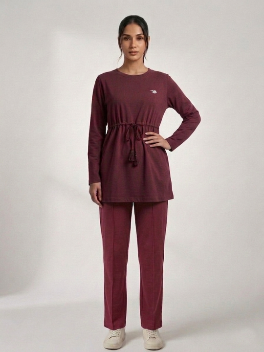 Comfy Oversized Set - Maroon