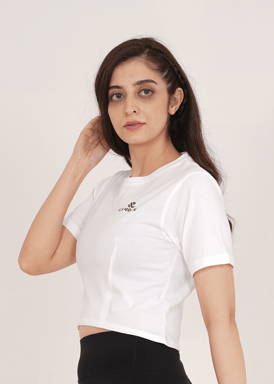 Oversized Crop T-Shirt - White