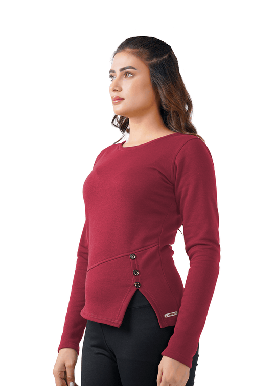 Warm Whisper Shirt - Maroon
