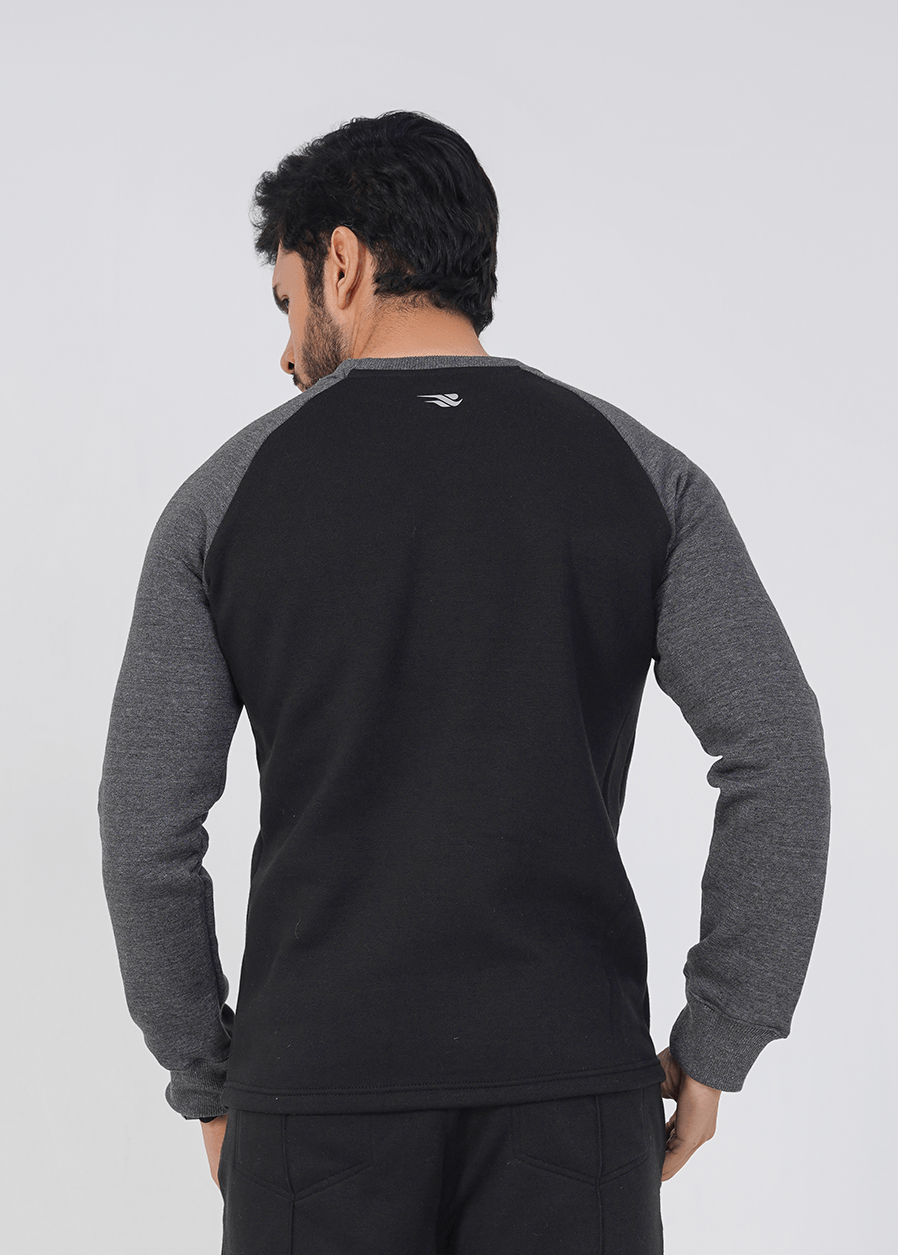 Rhythm Crew Sweat shirt - Black/Charcoal