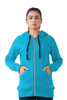 Plush Zippered Hoodie - Turqoise