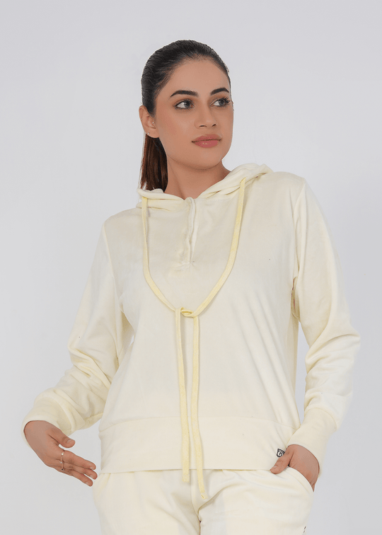 Rib Lounging Hoodie - Off White