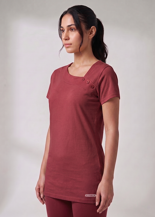 Elara Softline Top - Maroon
