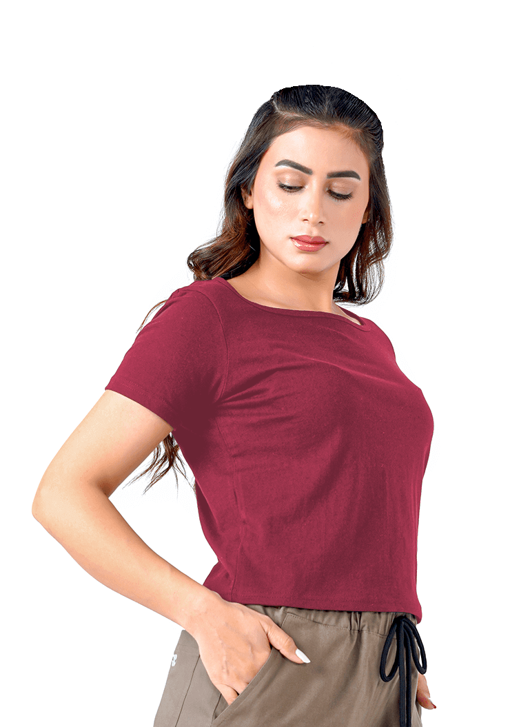Open Aura Top - Maroon
