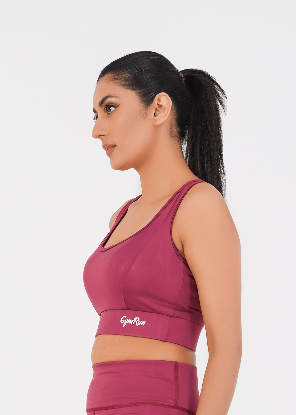Ladies Basic Performance Sports Bra - Deep Plum