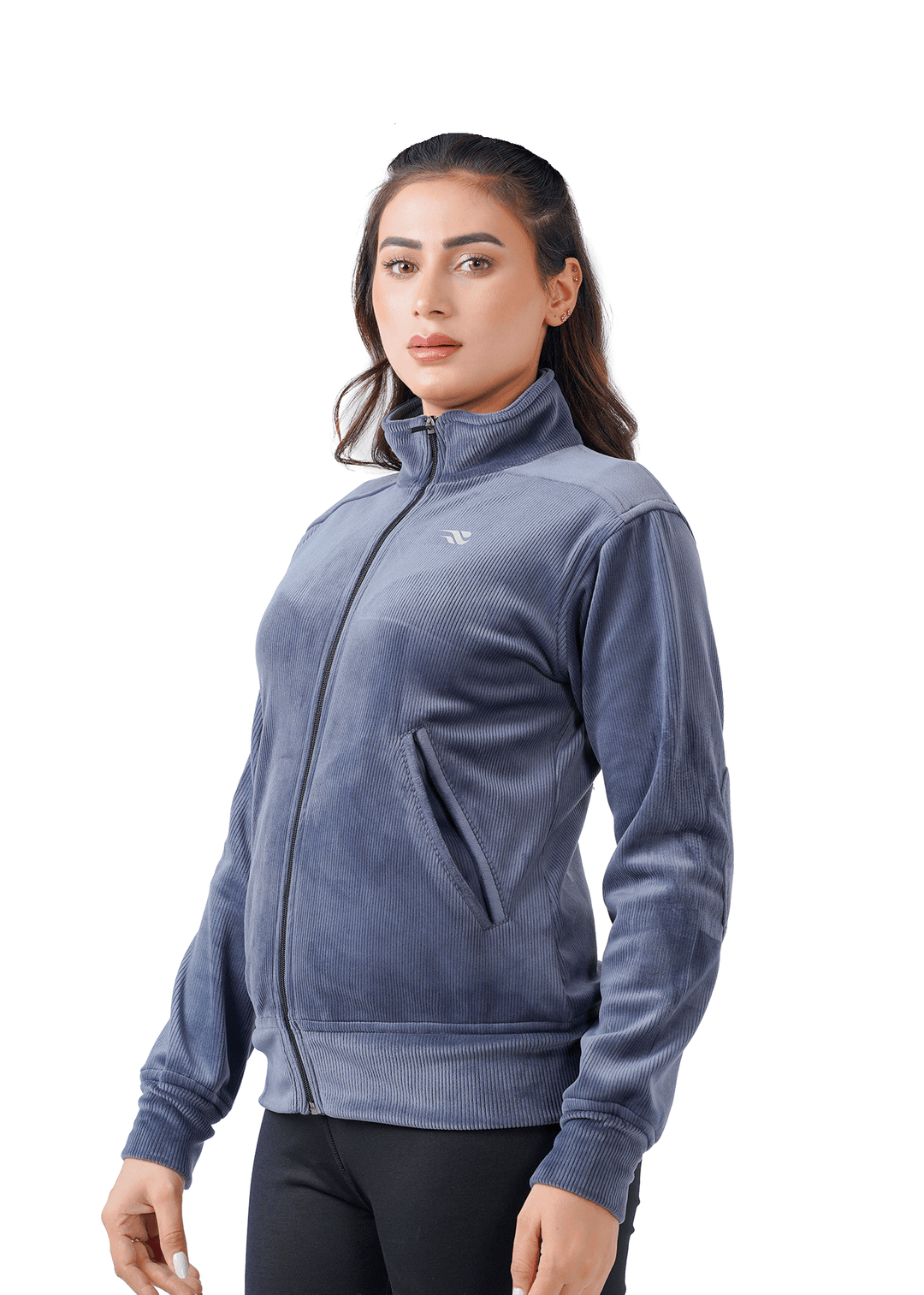 Velvet Ridge Cord Jacket - Grey