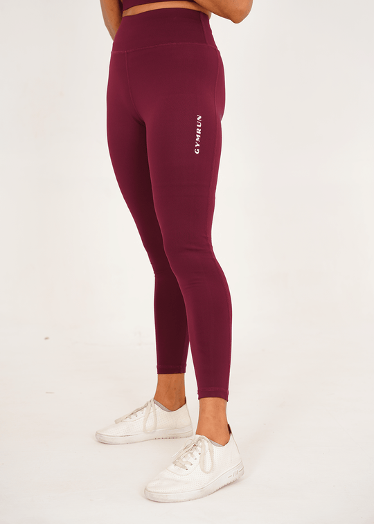 Ladies' Seamless Leggings - Maroon