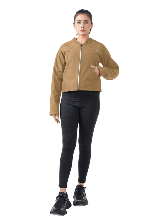 Frost Nest Cropped Jacket - Brown