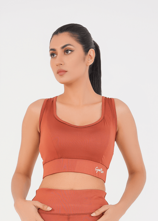 Ladies Basic Performance Sports Bra - Intense Rust