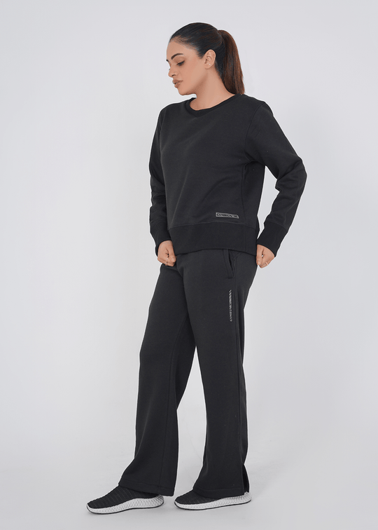 Supreme Round Neck Sweat Shirt - Black