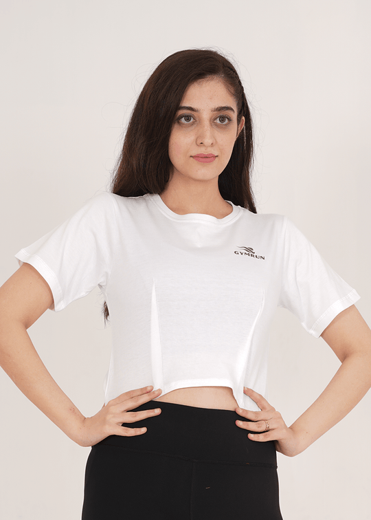 Oversized Crop T-Shirt - White