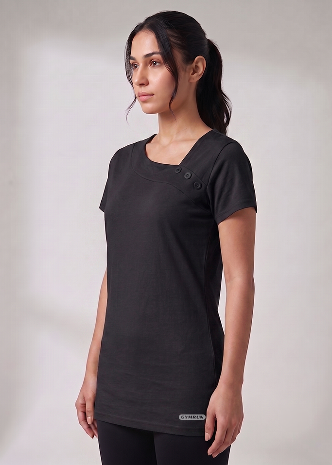Elara Softline Top - Black