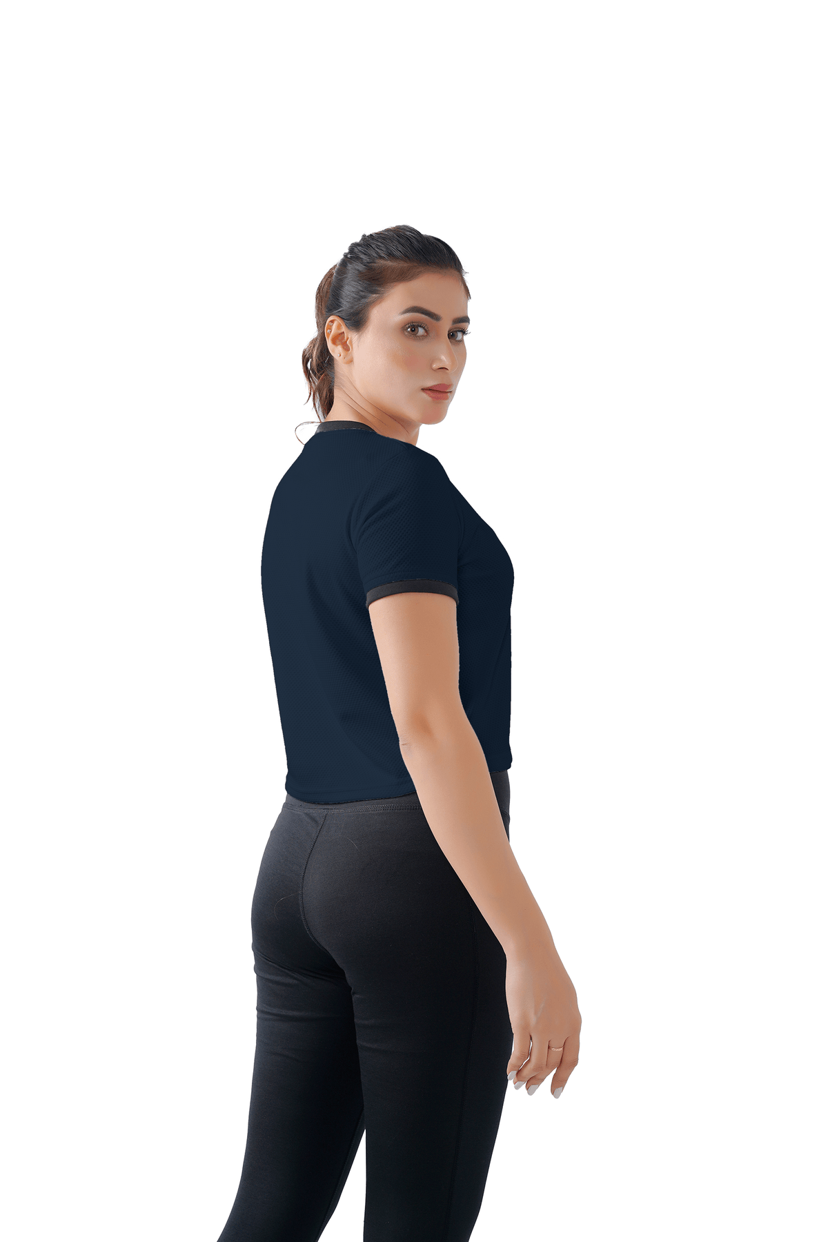 Warm Vibes Crop - Navy