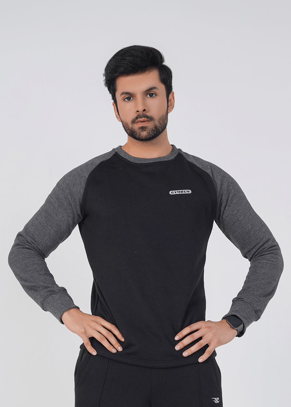 Rhythm Crew Sweat shirt - Black/Charcoal