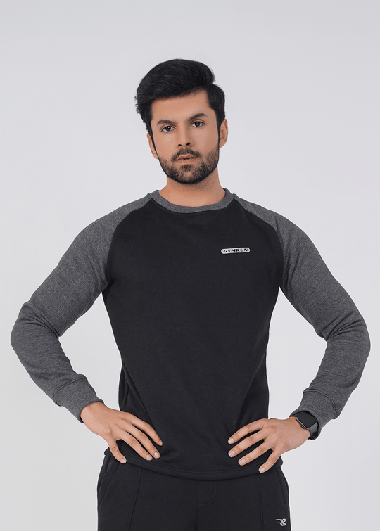 Rhythm Crew Sweat shirt - Black/Charcoal