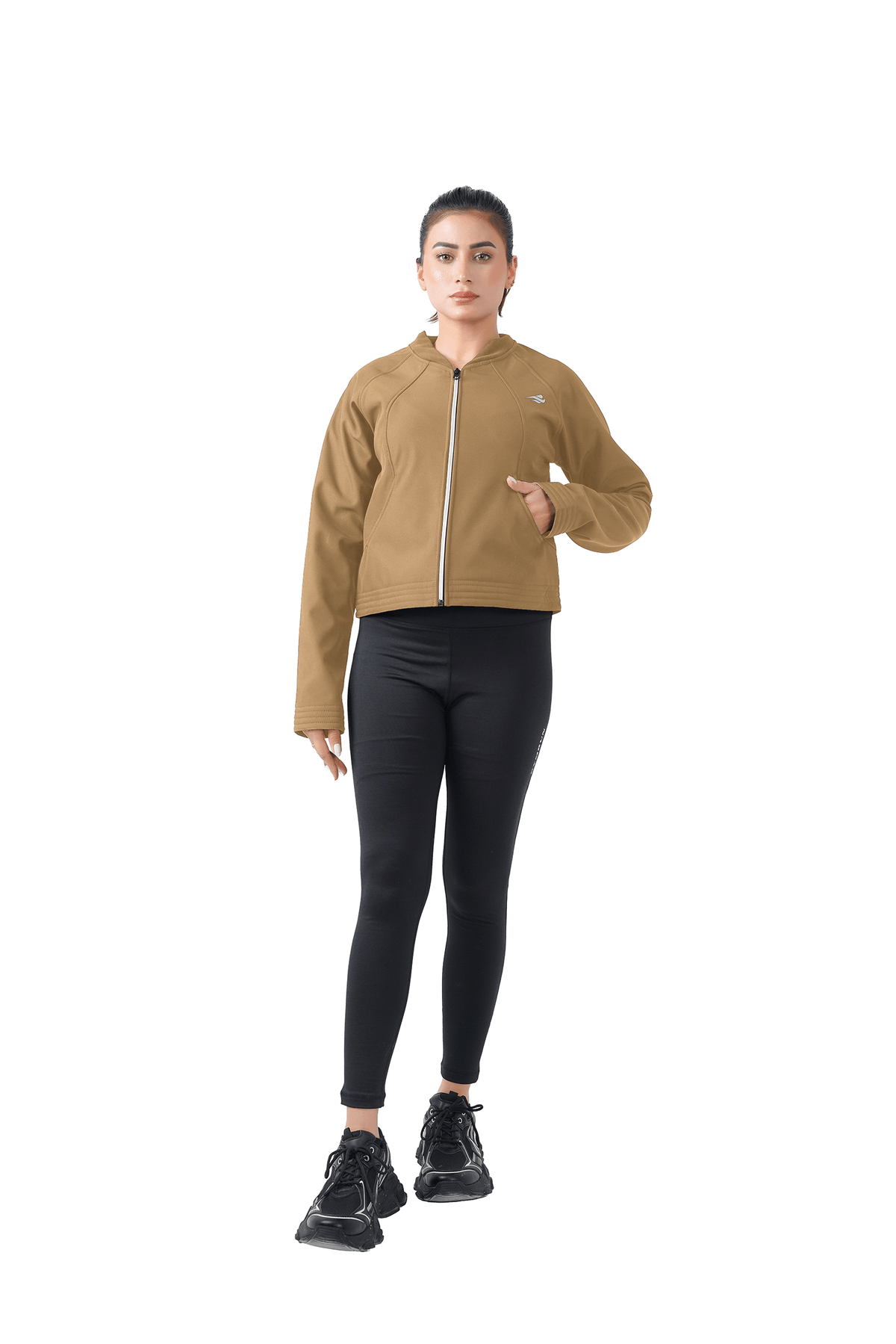 Frost Nest Cropped Jacket - Brown