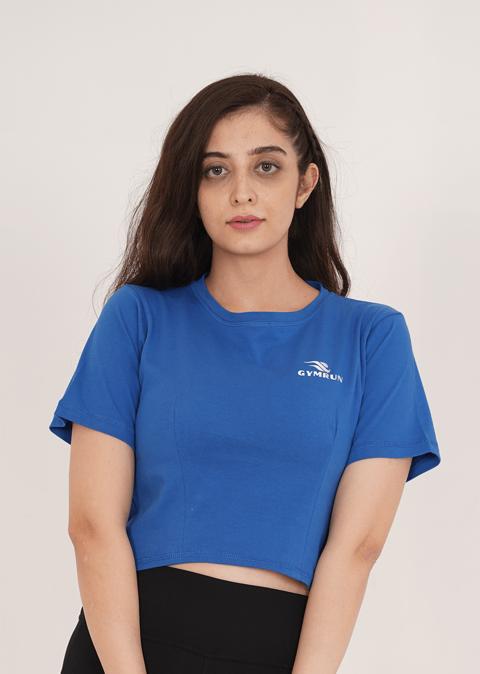 Oversized Crop T-Shirt - Royal Blue