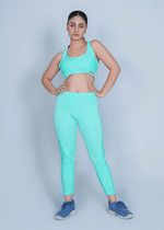 Classic Vent Set (Sports Bra + Legging) - Blue