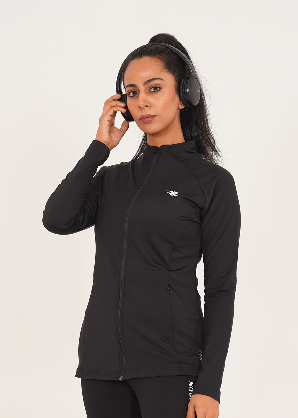 Ladies Compression Zipper - Black
