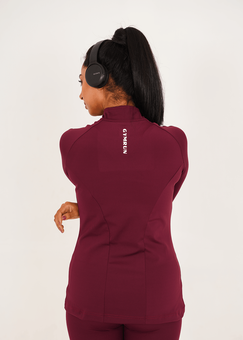 Ladies Compression Zipper - Maroon