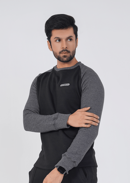 Rhythm Crew Sweat shirt - Black/Charcoal