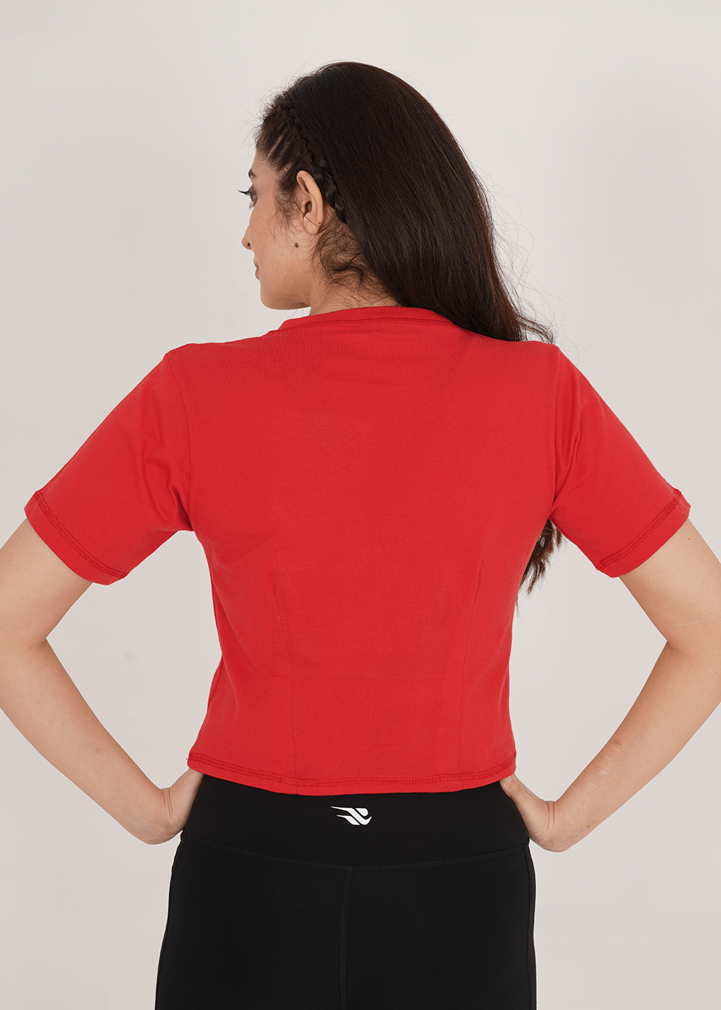 Oversized Crop T-Shirt - Red