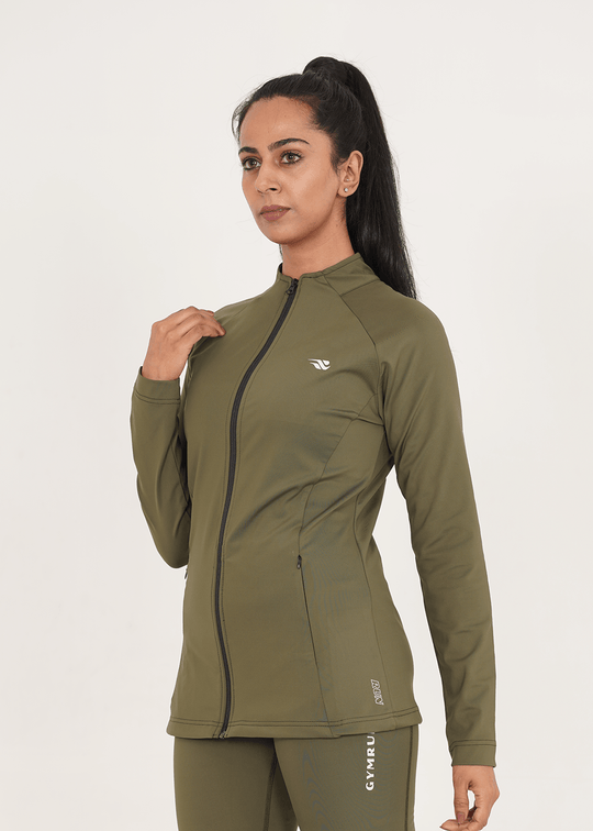 Ladies Compression Zipper - Olive