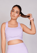 Flexi – Fit Mesh Sports Bra with Pocket - Voilet
