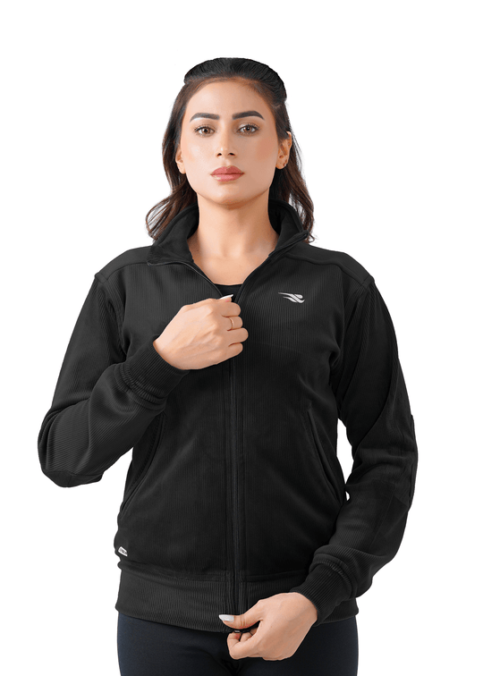 Velvet Ridge Cord Jacket - Black