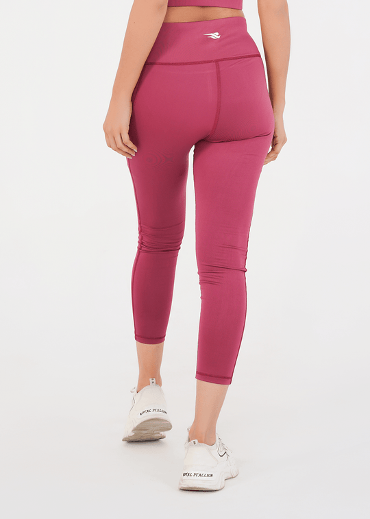 Ladies Basic Performance Leggings - Deep Plum