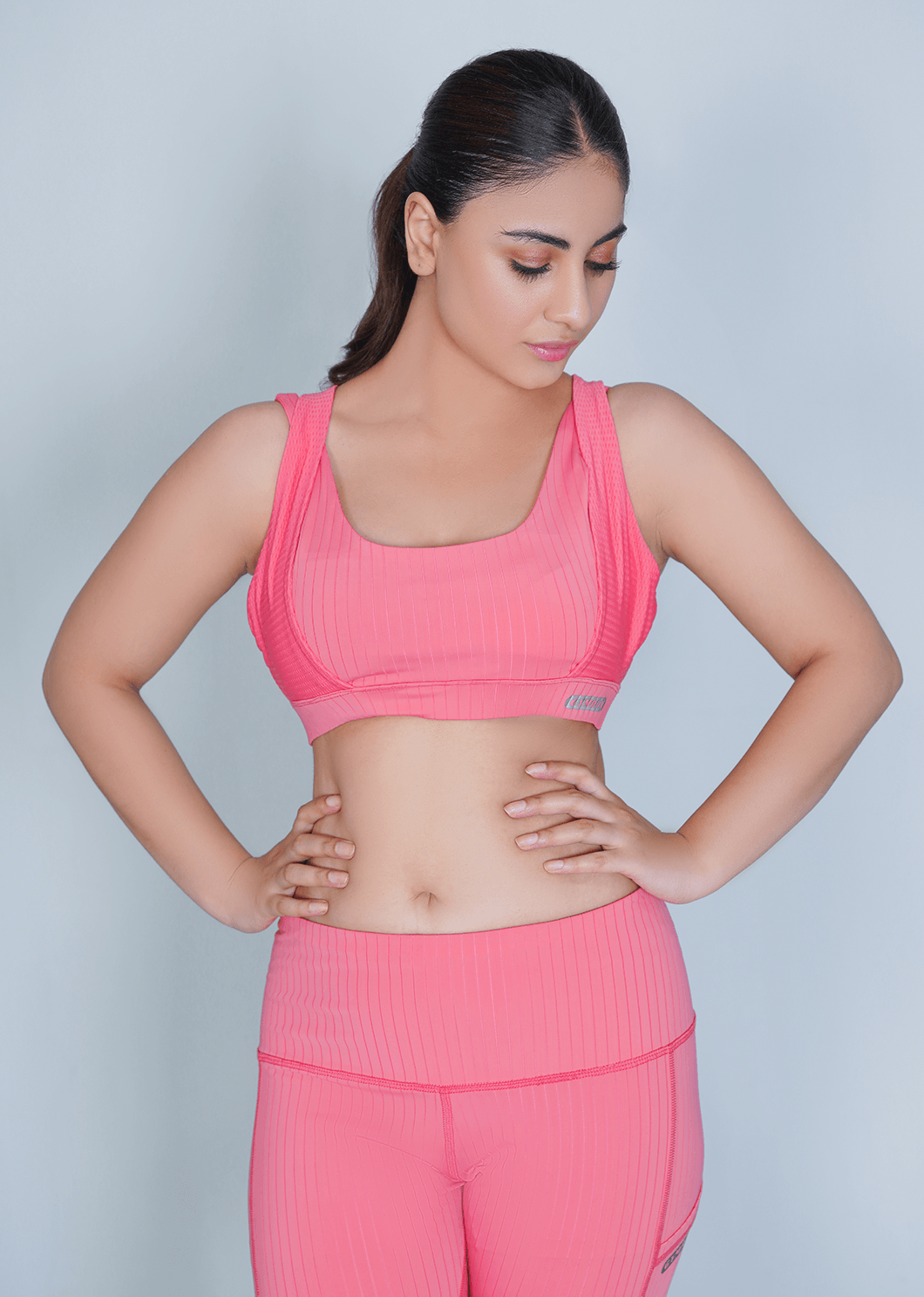 Classic Vent Set (Sports Bra + Legging) - Pink
