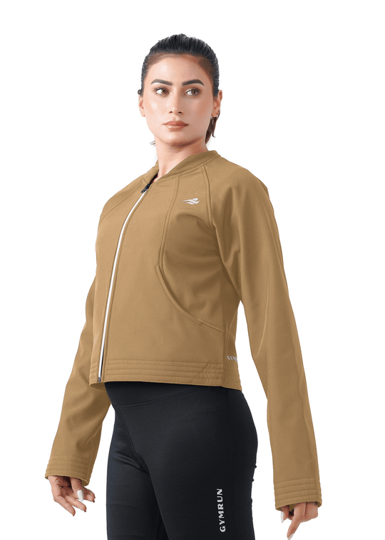 Frost Nest Cropped Jacket - Brown