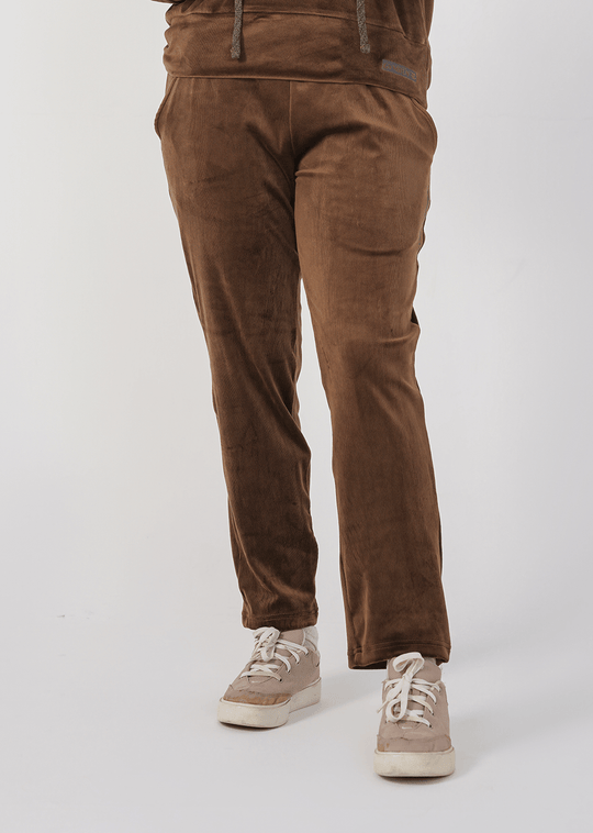 Ribbed velvet Trouser - Brown