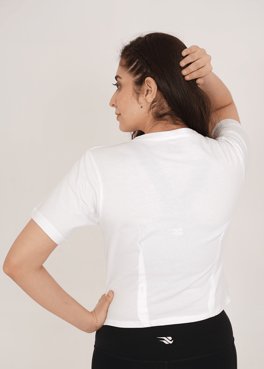 Oversized Crop T-Shirt - White