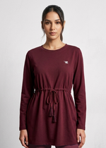 Comfy Oversized Top - Maroon