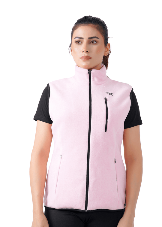 Chill Wave Polar Vest - Pink