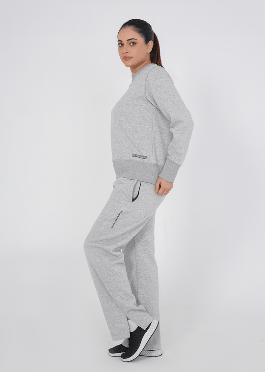 Supreme Round Neck Sweat Shirt - Heather Grey