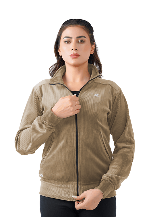 Velvet Ridge Cord Jacket - Beige