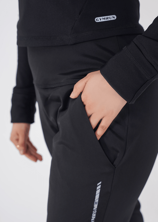 Vital Cropped Jacket Half zipper - Black