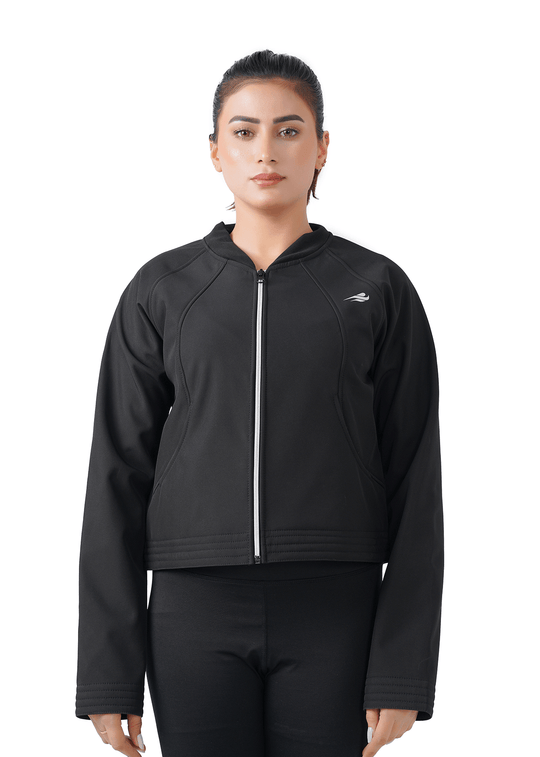 Frost Nest Cropped Jacket - Black