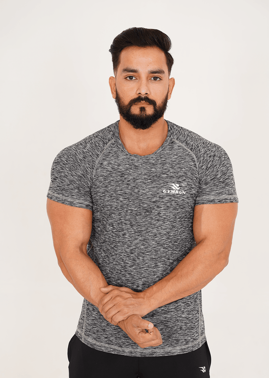 Ultimate Compression Shirt - Black Grey Milange