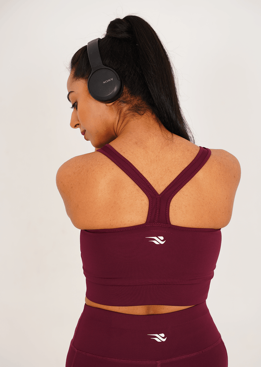Pro-Fit Padding Sports Bra - Maroon