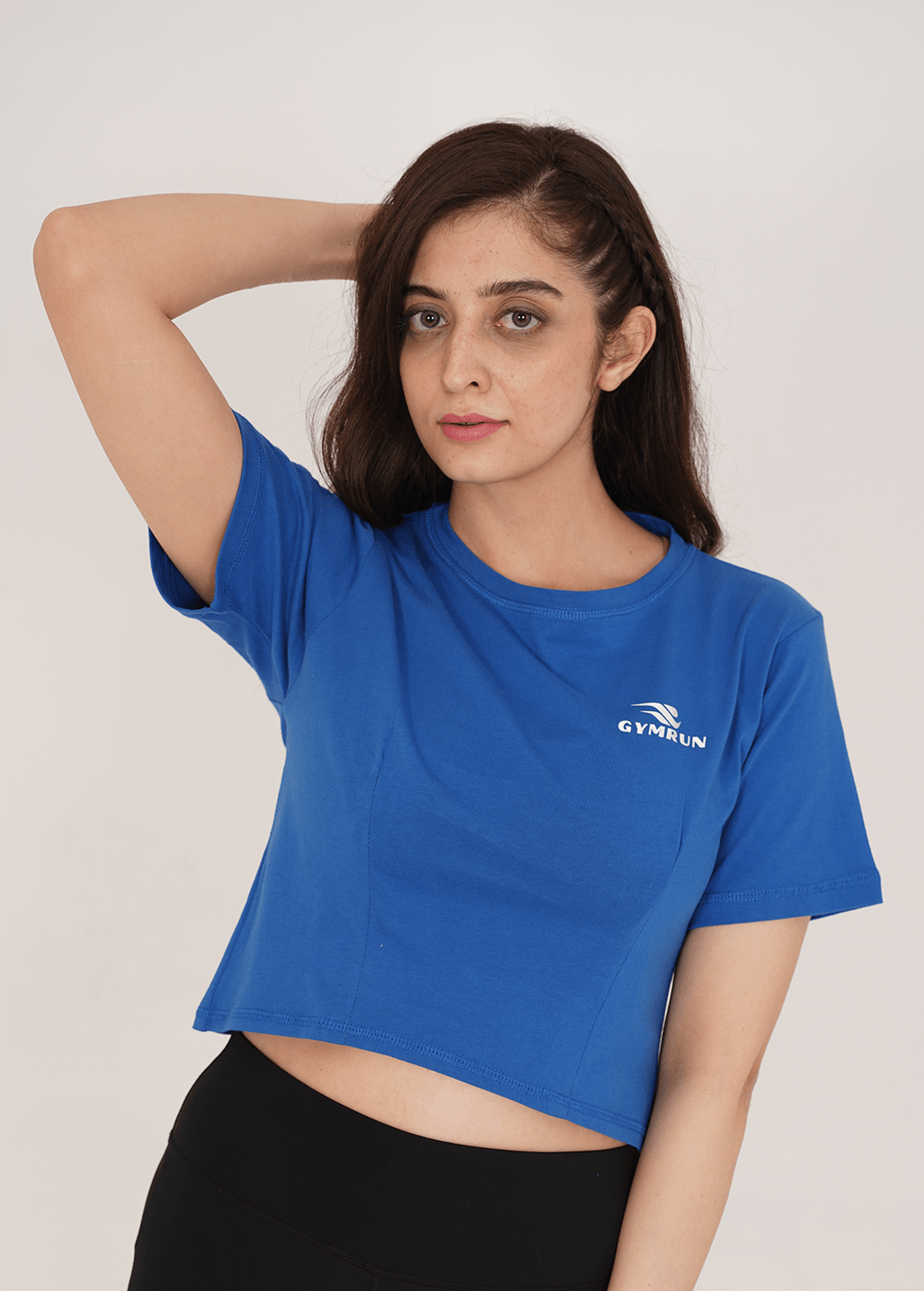 Oversized Crop T-Shirt - Royal Blue