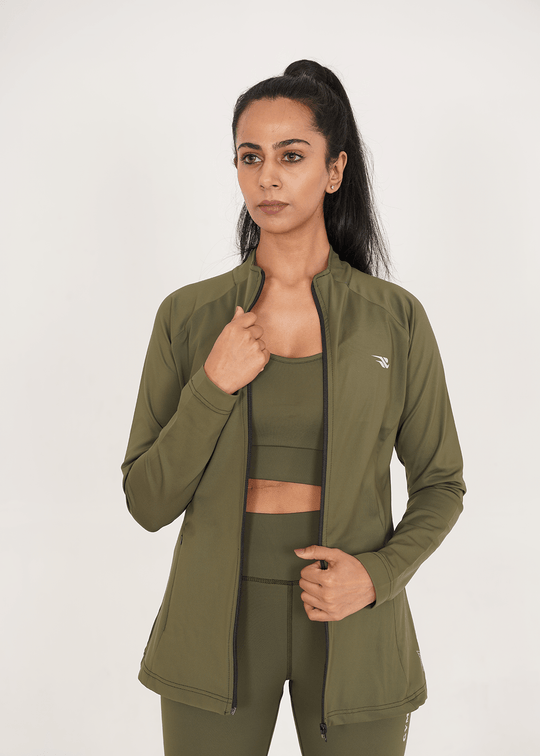 Ladies Compression Zipper - Olive